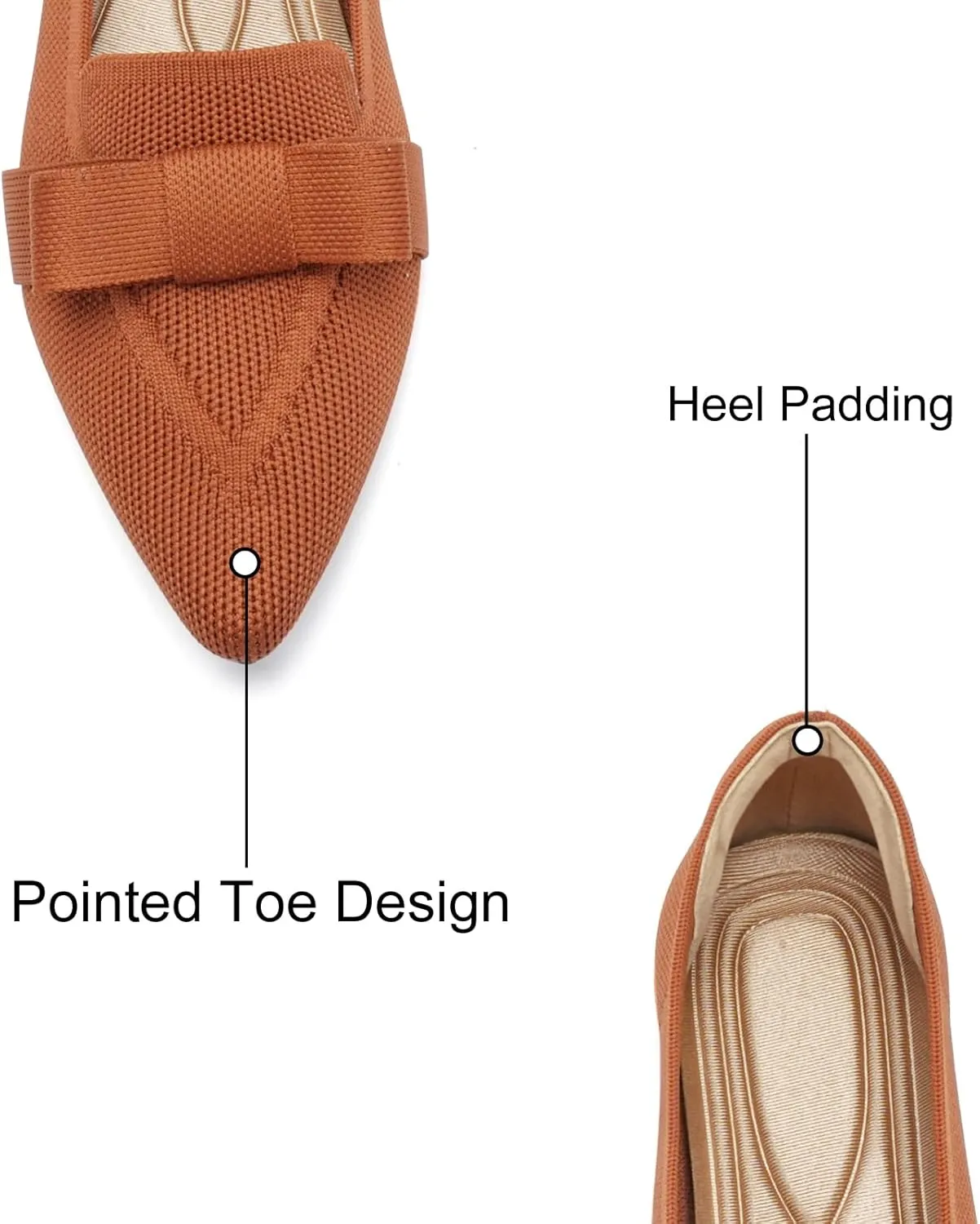 Flats for Women Pointed Toe Ballet Flats Shoes Mesh Breathable Comfortable Dressy Casual Slip On Ballerina Walking Flats