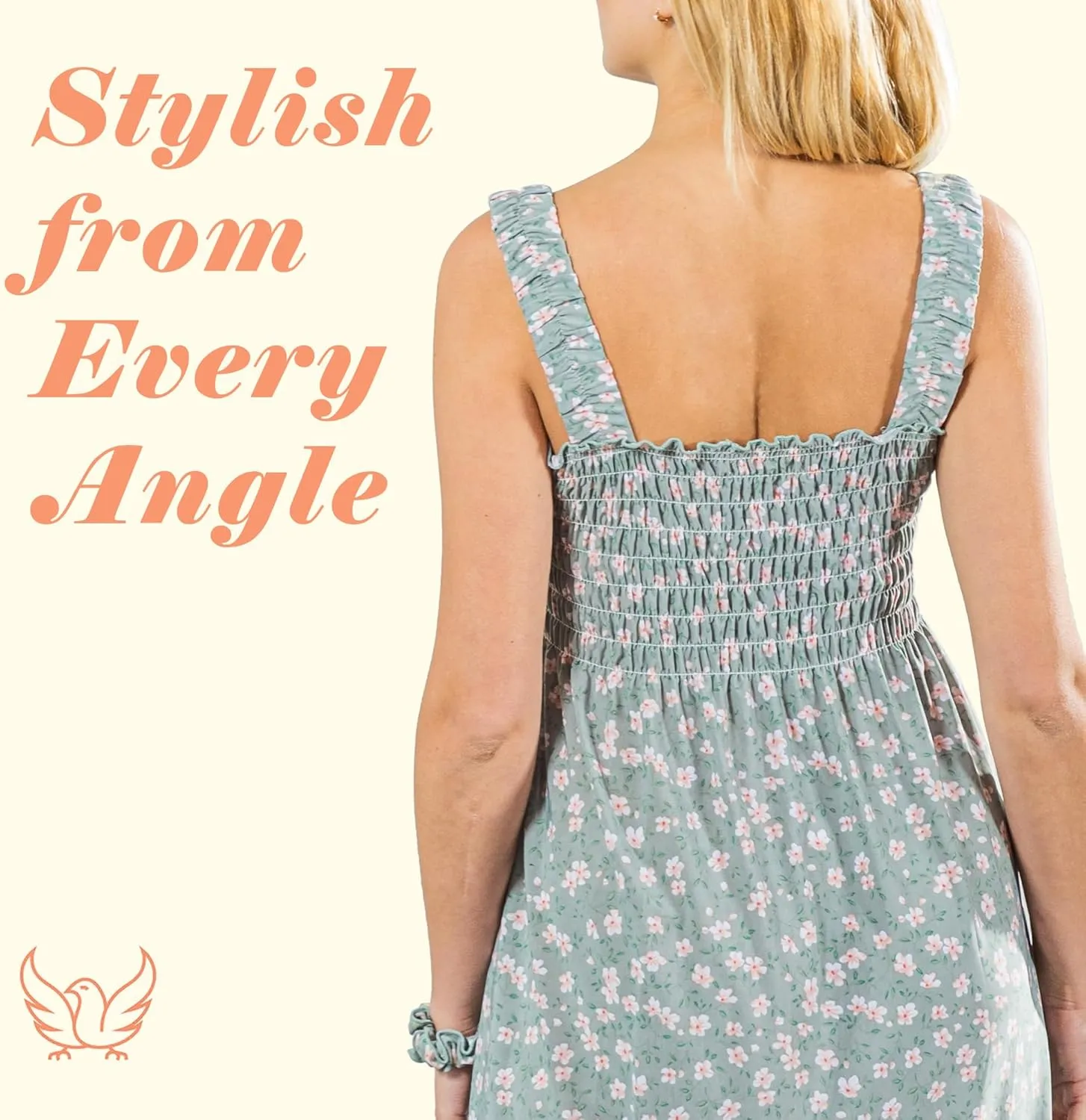 Floral Sundress with Pocket, Beach Outfit Sleeveless Long Sundress, Scrunchie Included Vacation Dresses for Women 2024