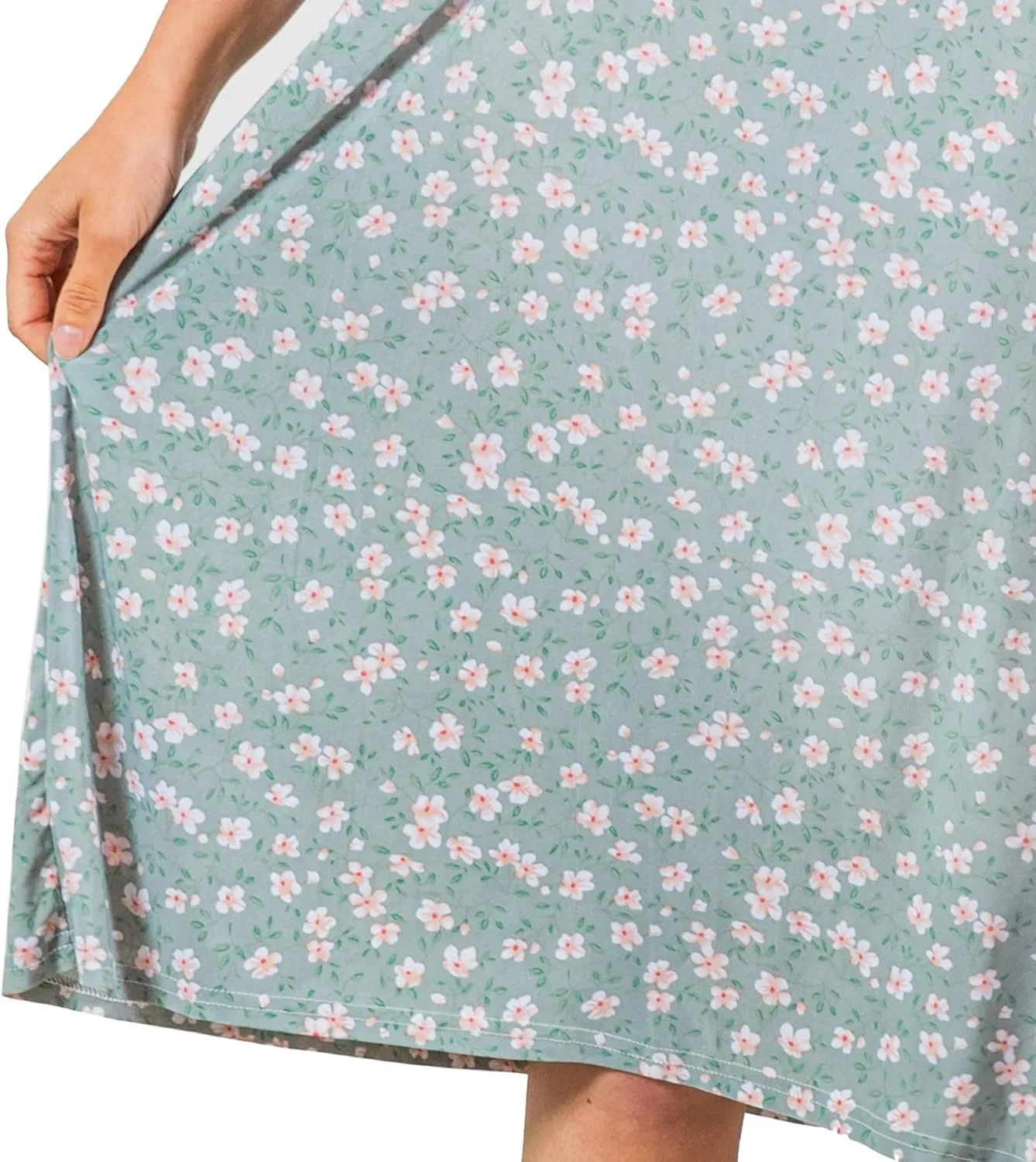 Floral Sundress with Pocket, Beach Outfit Sleeveless Long Sundress, Scrunchie Included Vacation Dresses for Women 2024