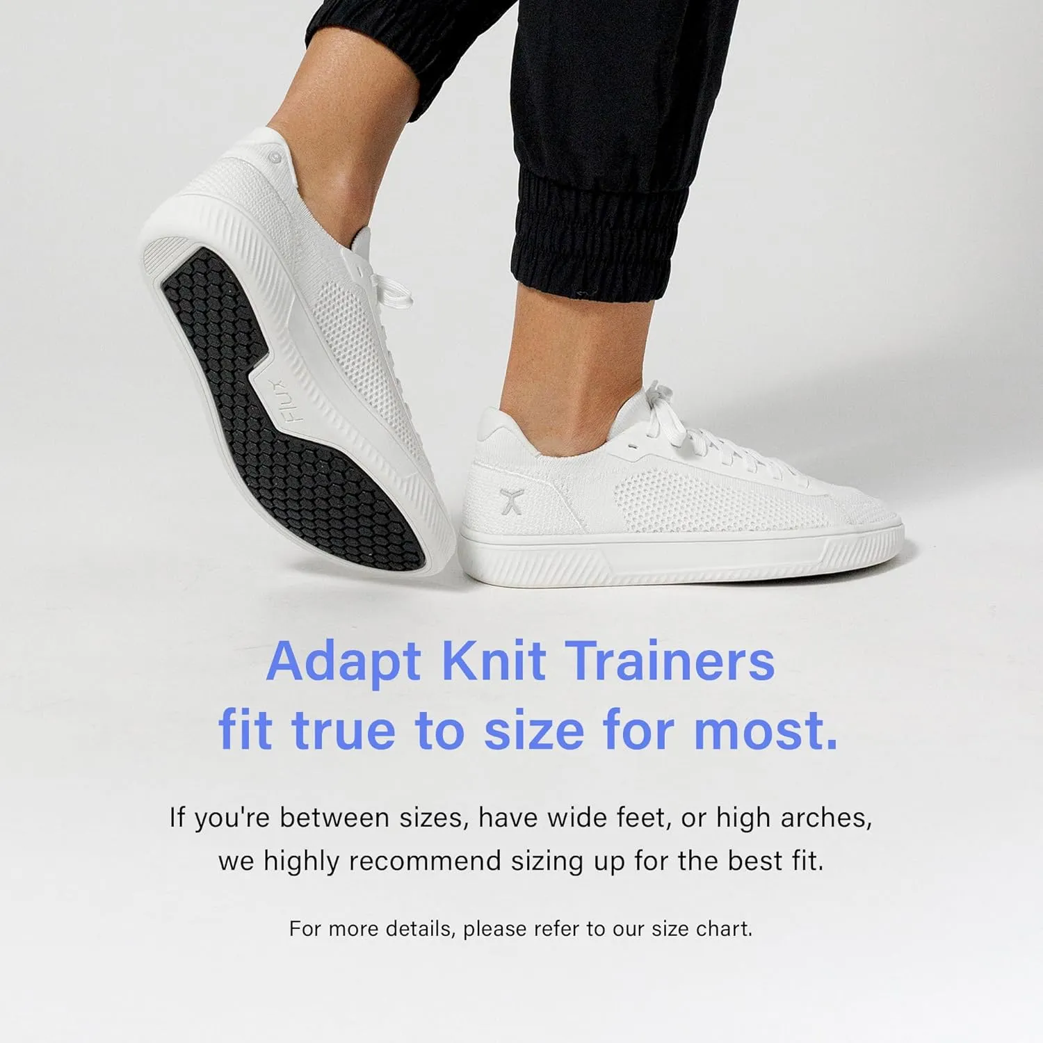 FLUX FOOTWEAR Adapt Knit Trainer  Wide Toe Box Shoe with Earth-Link Grounding, Zero-Drop Sole, Breathable Knit Upper & Machine Washable  Perfect for Daily Wear & Light Training