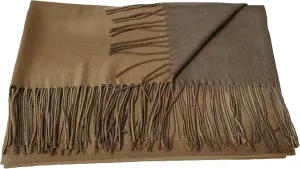 Foresters European Fashion Reversible Scarf for Women | Pure Cashmere Lightweight Reversible Cashmere Scarves/Shawls