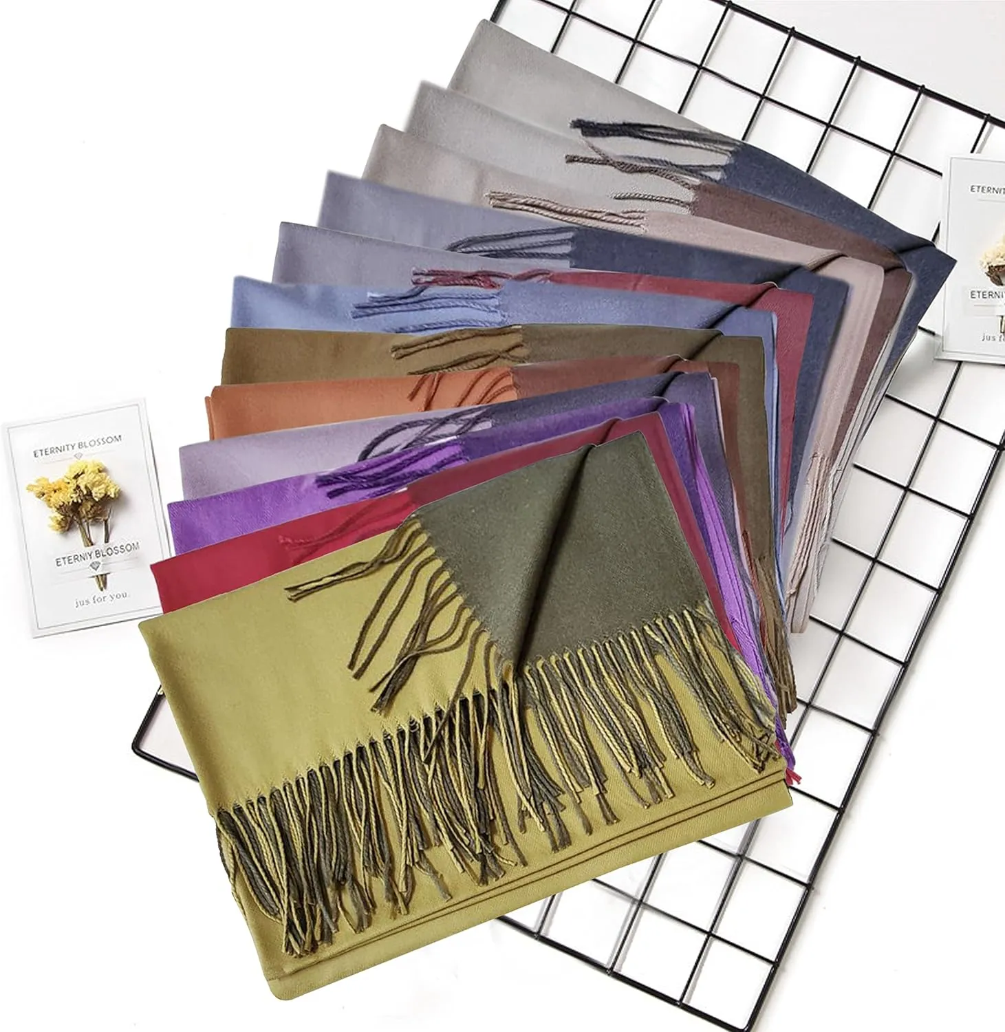 Foresters European Fashion Reversible Scarf for Women | Pure Cashmere Lightweight Reversible Cashmere Scarves/Shawls