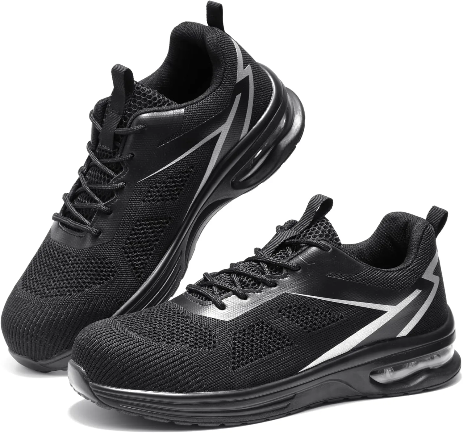 Furuian Composite Toe Shoes for Men Lightweight Safety Work Shoes Breathable Composite Toe Sneakers for Men Comfortable Indestructible Safety Work Sneakers