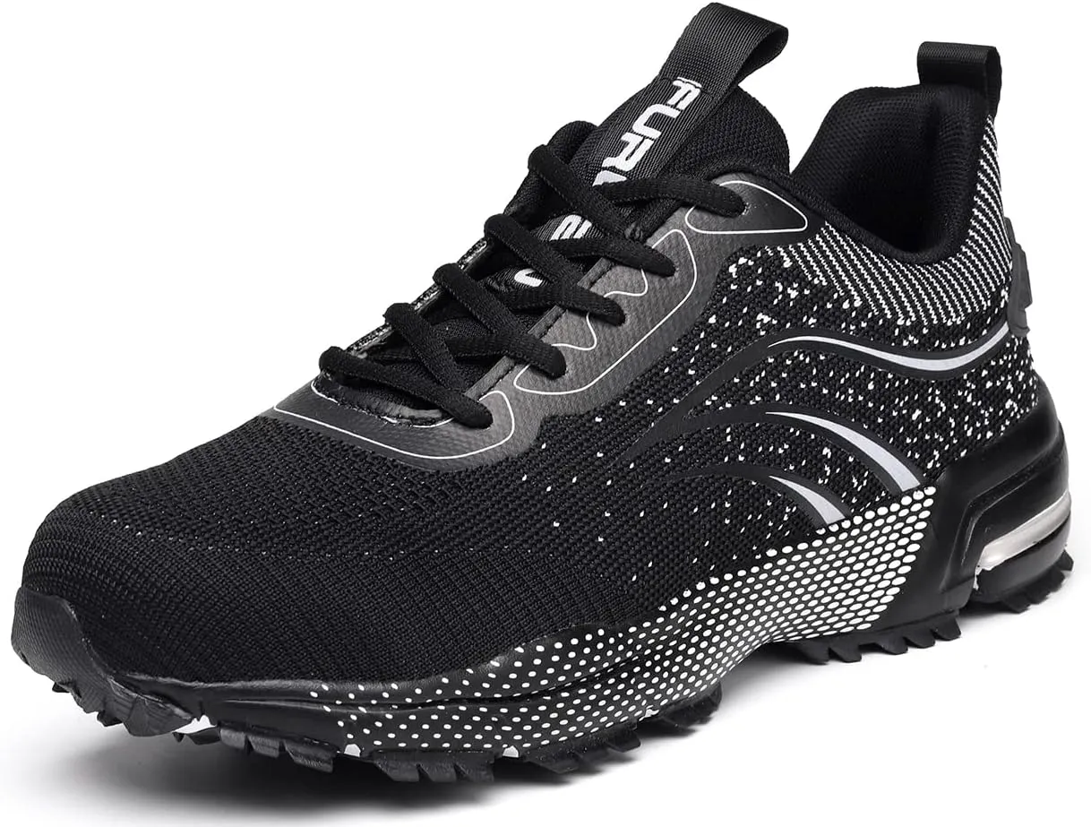 Furuian Steel Toe Shoes for Men Women Lightweight Safety Shoes Comfortable Steel Toe Sneakers Warehouse Industry Work Shoes