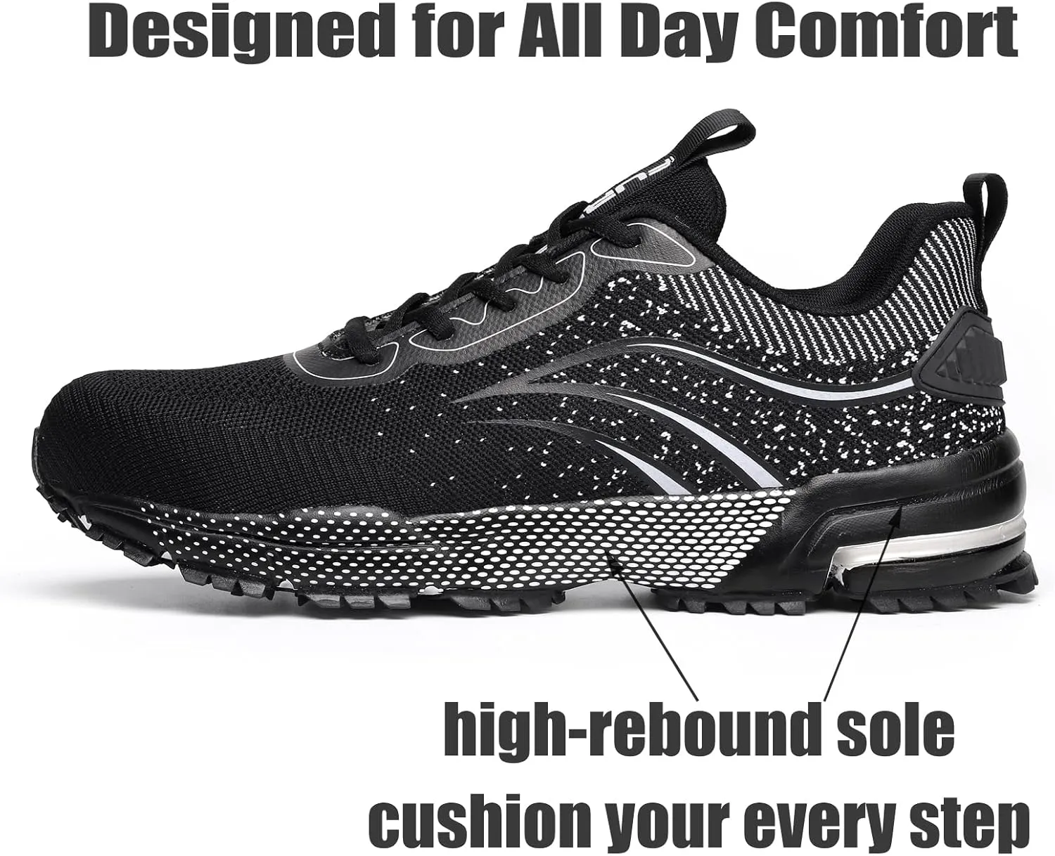 Furuian Steel Toe Shoes for Men Women Lightweight Safety Shoes Comfortable Steel Toe Sneakers Warehouse Industry Work Shoes