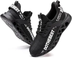 Furuian Steel Toe Sneakers for Men Women Lightweight Safety Shoes Comfortable Puncture Proof Slip On Indestructible Work Shoes