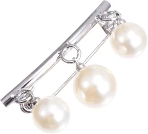 Gatuida Metal Waist Buckle Brooch Pearl Lapel Pin Women's Fashion Accessory for Daily