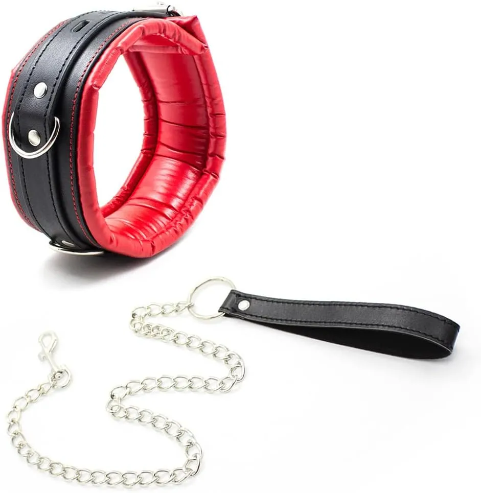 Get Noticed with Soft Sponge Leather Necklace Collars and Chain Leash: The Perfect Cosplay Punk Chokers