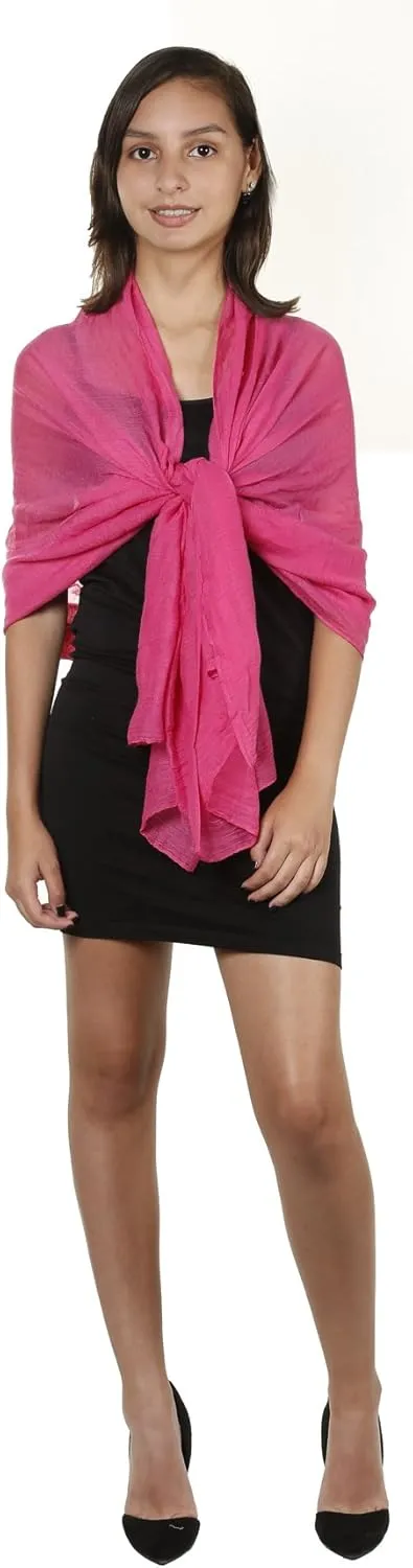 Gilbins Light Weight Chiffon Solid Colors Long Evening Wrap Pashmina Scarves