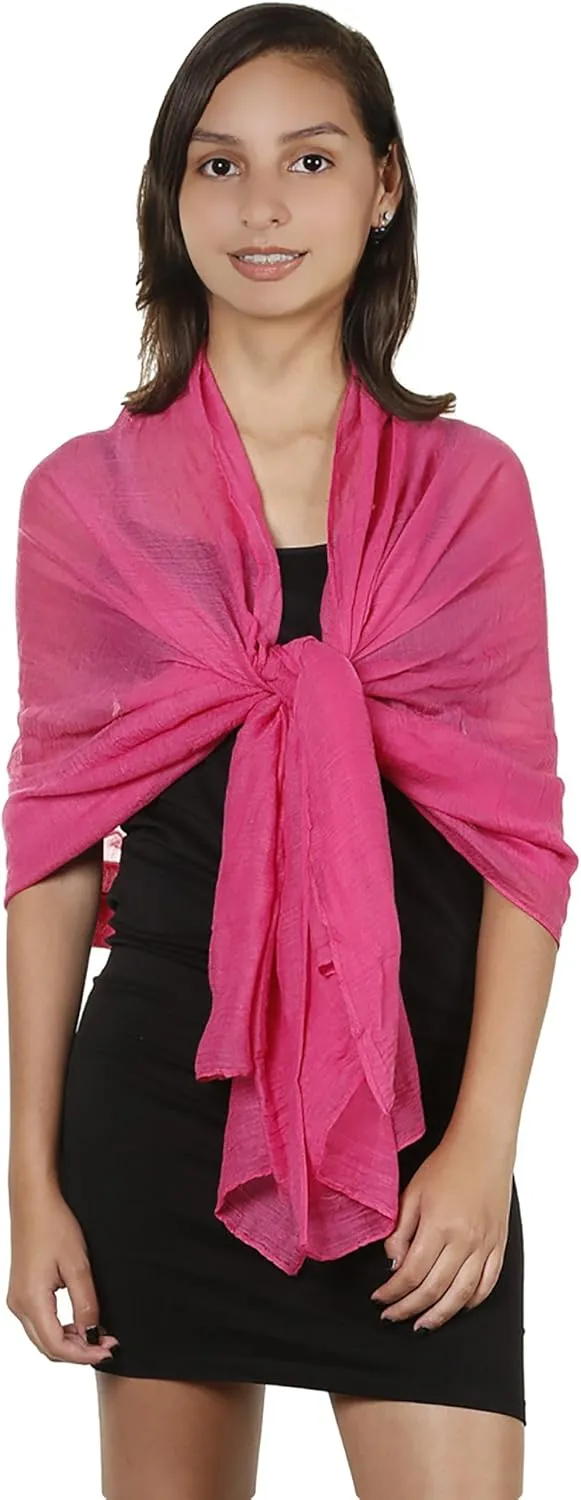 Gilbins Light Weight Chiffon Solid Colors Long Evening Wrap Pashmina Scarves