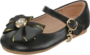 Girl Shoes Small Leather Shoes Single Shoes Children Dance Shoes Girls Performance Shoes Little Girl Dress Shoes (Black, 2.5-3 Years Toddler)