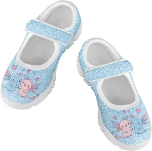 Girls Axolotl Mary Jane Dress Shoes Ballet Princess Flats Party Wedding School Shoes for Kids