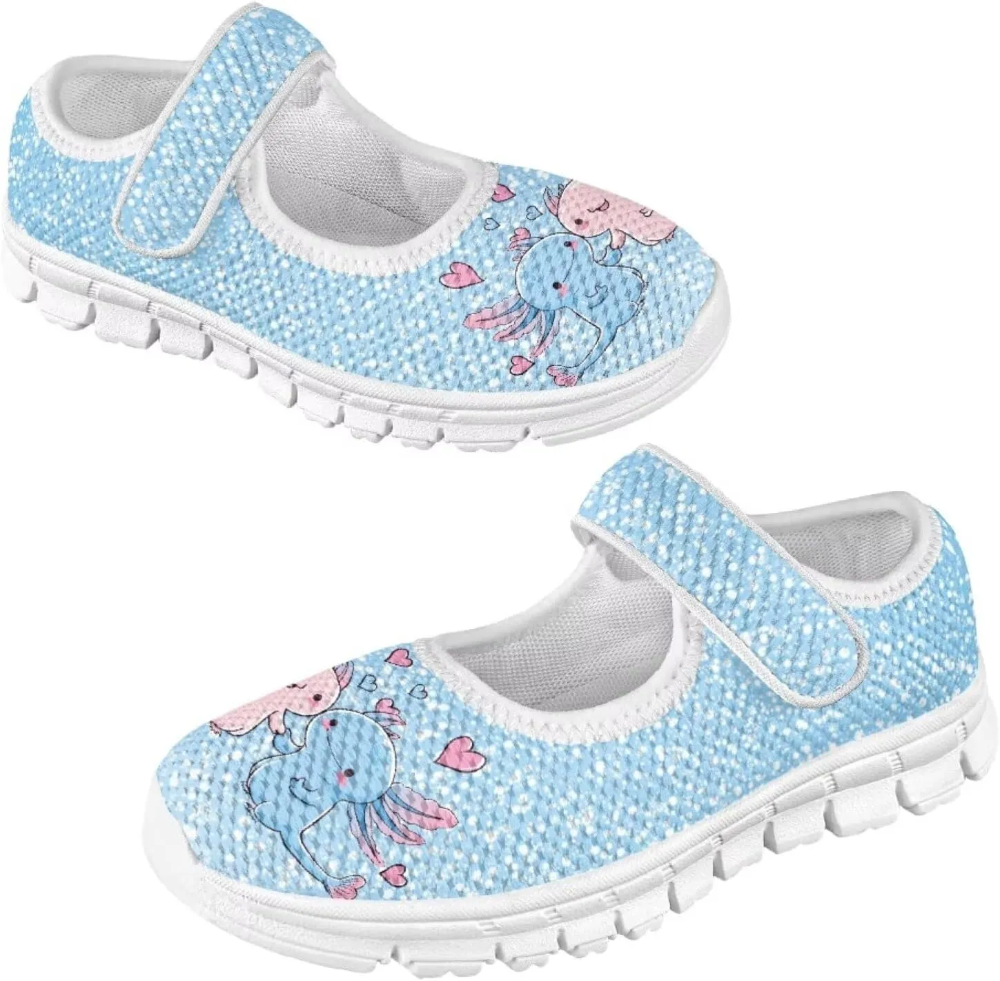 Girls Axolotl Mary Jane Dress Shoes Ballet Princess Flats Party Wedding School Shoes for Kids