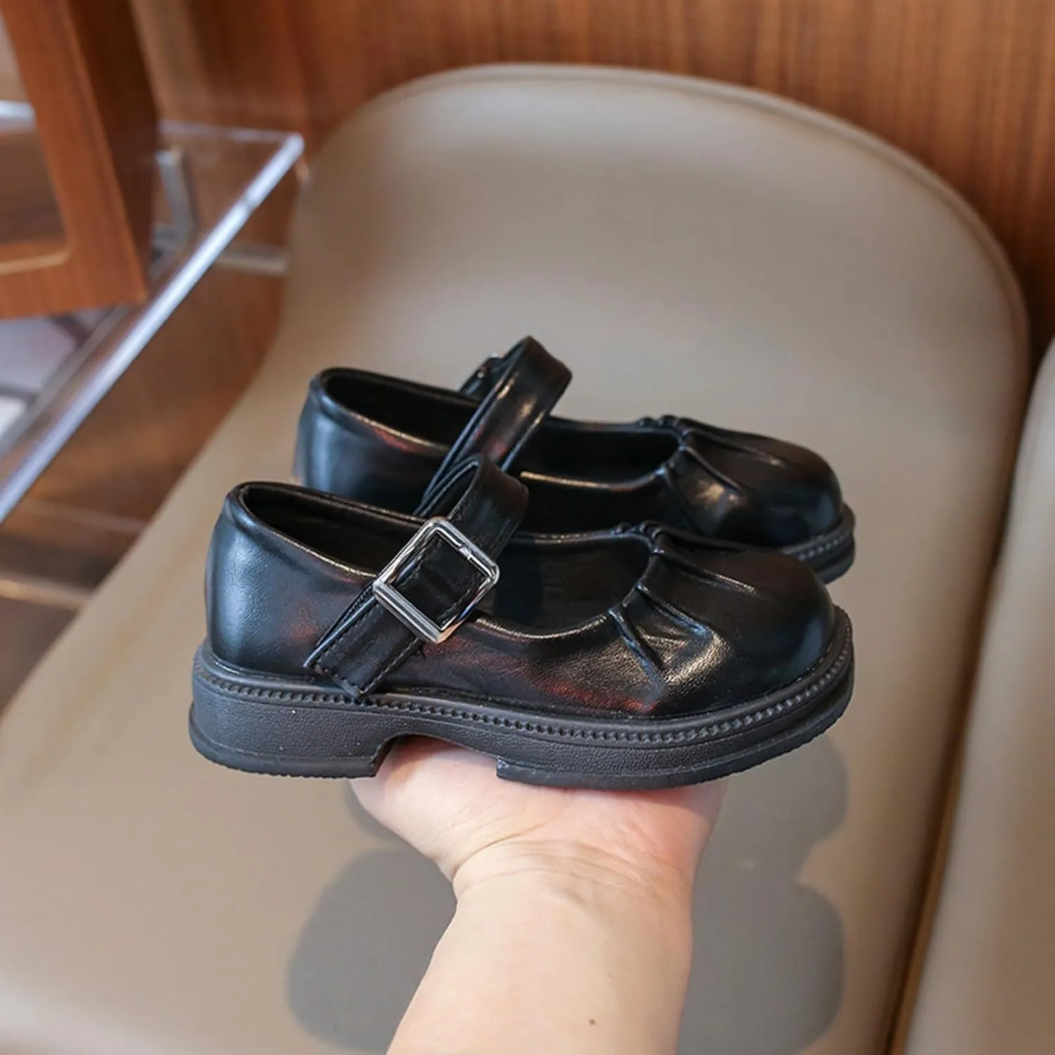 Girls Winter Mary Jane Dress Shoes Wedding School Shoes for Toddler Little Kid Low Heel Water Proof Toddler Size 4 Boots