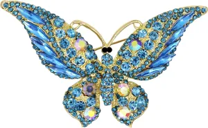 Gold Crystal Animal Brooches for Womne Elegant Rhinestone Butterfly Cat Fox Brooch Pins Fashion Jewelry Accessories for Women Gift