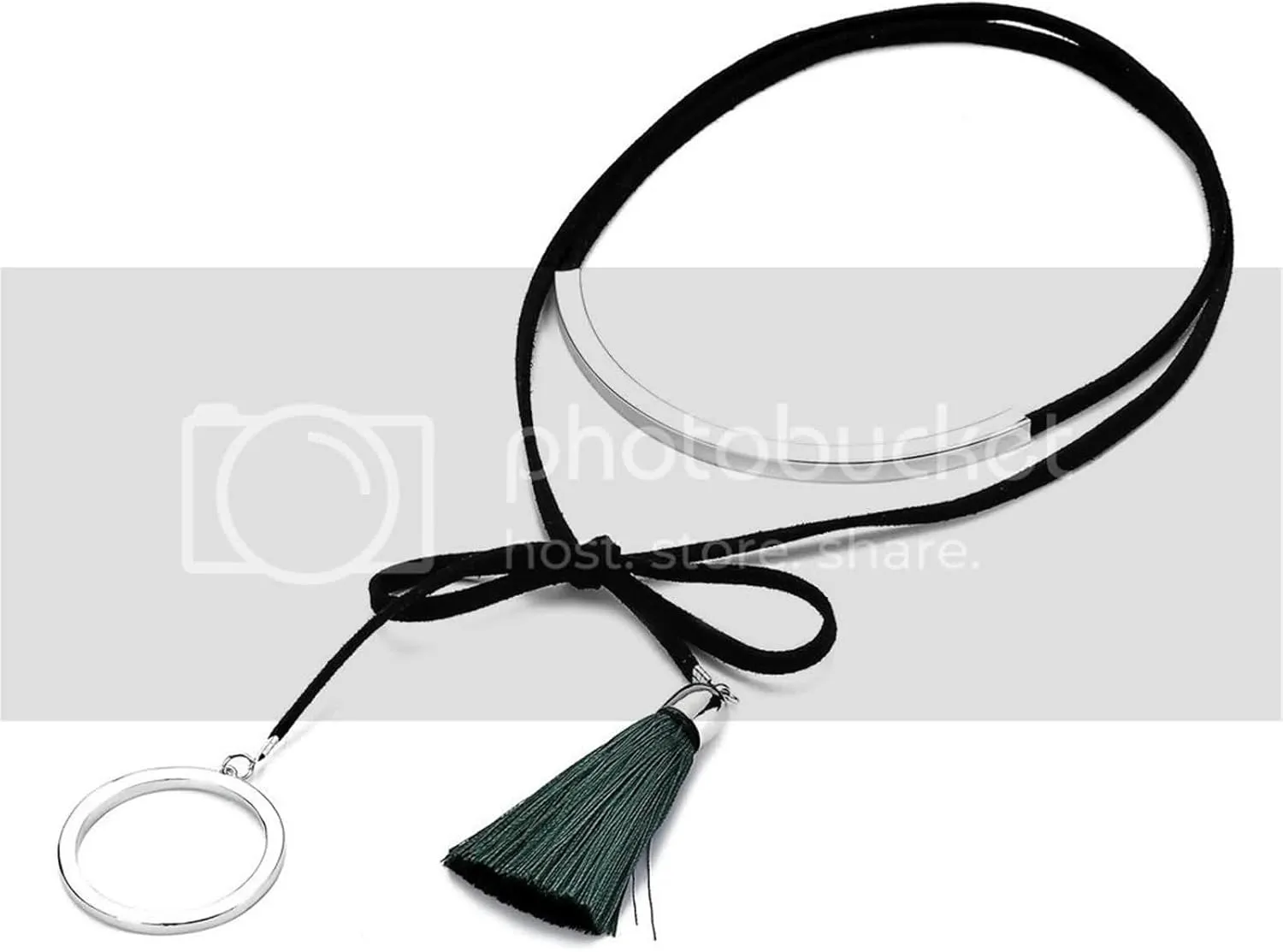 Goth Choker Jewelry for Women, Goth Choker Velvet Collar Necklace Tassel Circle Halloween Costume Accessories Anime Cosplay Stylish Gifts