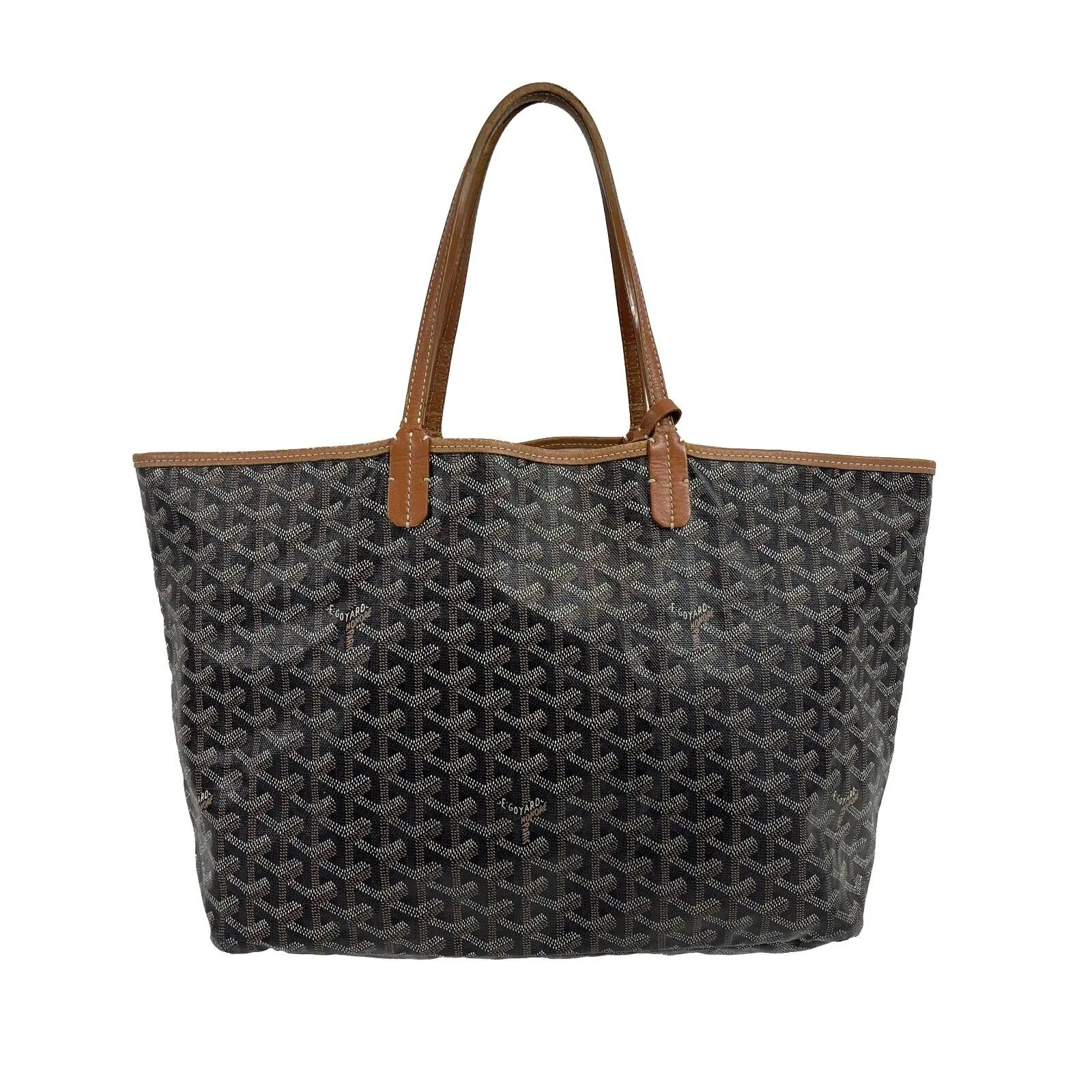 Goyard - Goyardine Saint Louis PM Bag - Brown Tote w/ Pouch