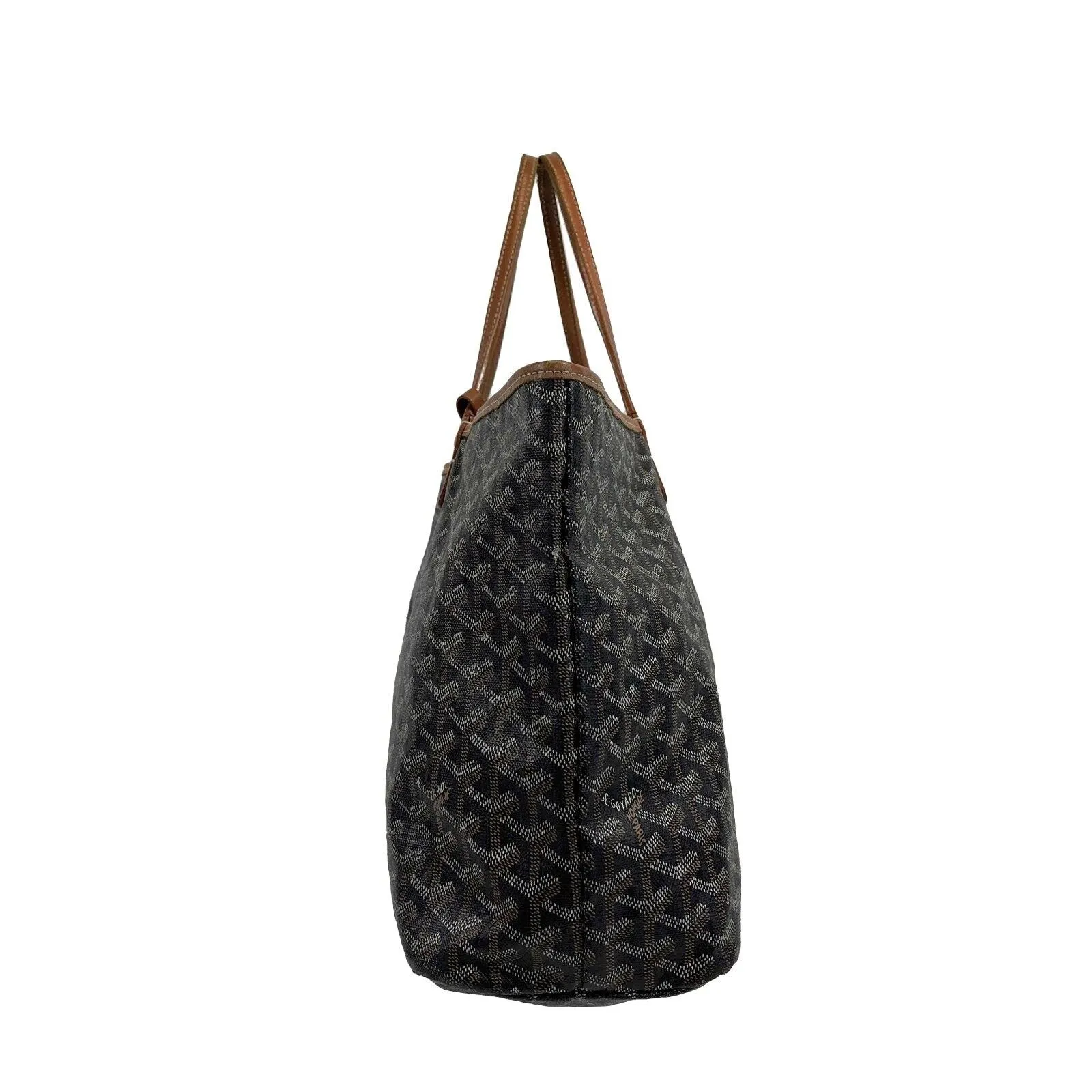 Goyard - Goyardine Saint Louis PM Bag - Brown Tote w/ Pouch