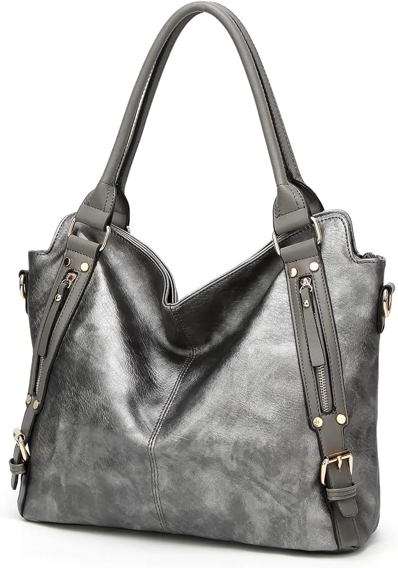 Handbags for Women Shoulder Tote Zipper Purse PU Leather Top-handle Satchel Bags Ladies