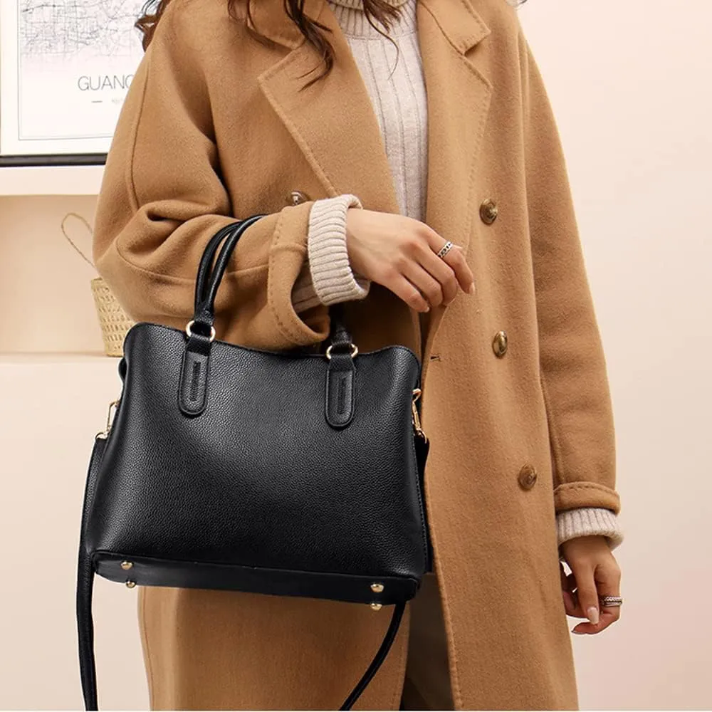 Handbags for Women Top Handle Bag Leather Satchel Purses Medium Tote Bags Shoulder Crossbody Bag Ladies Handbag