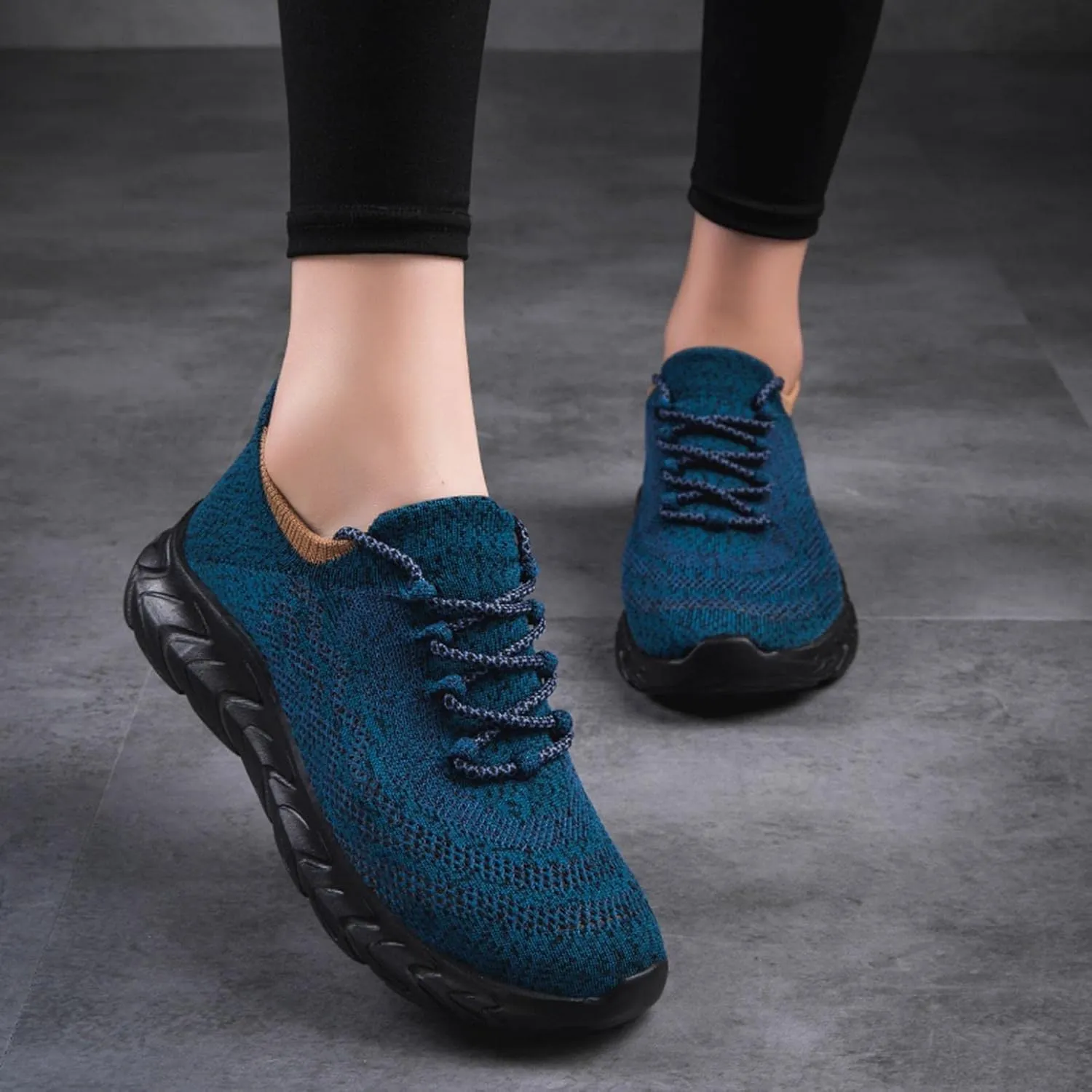 Hbeylia Men's Mesh Lace Up Sneakers Memory Foam Walking Hiking Trainning Shoes Lightweight Comfortable Anti Skid Running Athletic Rider Sport Shoes Fashion Sneakers For Men