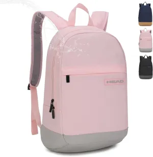 HEAD Small Waterproof Travel Backpack for Women & Men, Lightweight Casual Daypacks for Sport/Gym/Fitness/Work/Daily, College Computer Bag for 15.6 inch Notebook