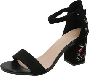 High Heels for Women Casual Chunky Sexy Open Toe Ankle Strap Work Shoes Dress Sandals Dating Shoes Womens Sandals with Heels Dressy