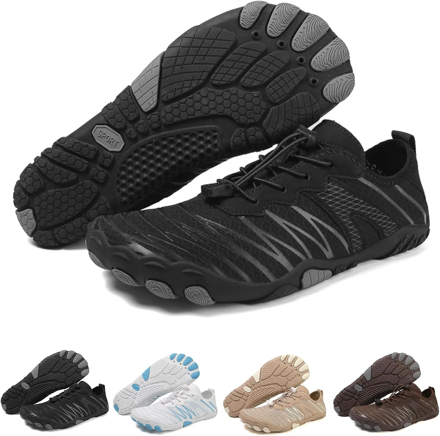 Hike Barefoot Footwear Women Men Pro Barefoot Shoes Comfortable Unisex Waterproof Slip On Sneakers Wide Toe Running Shoes with Wide Toe Running Sneakers