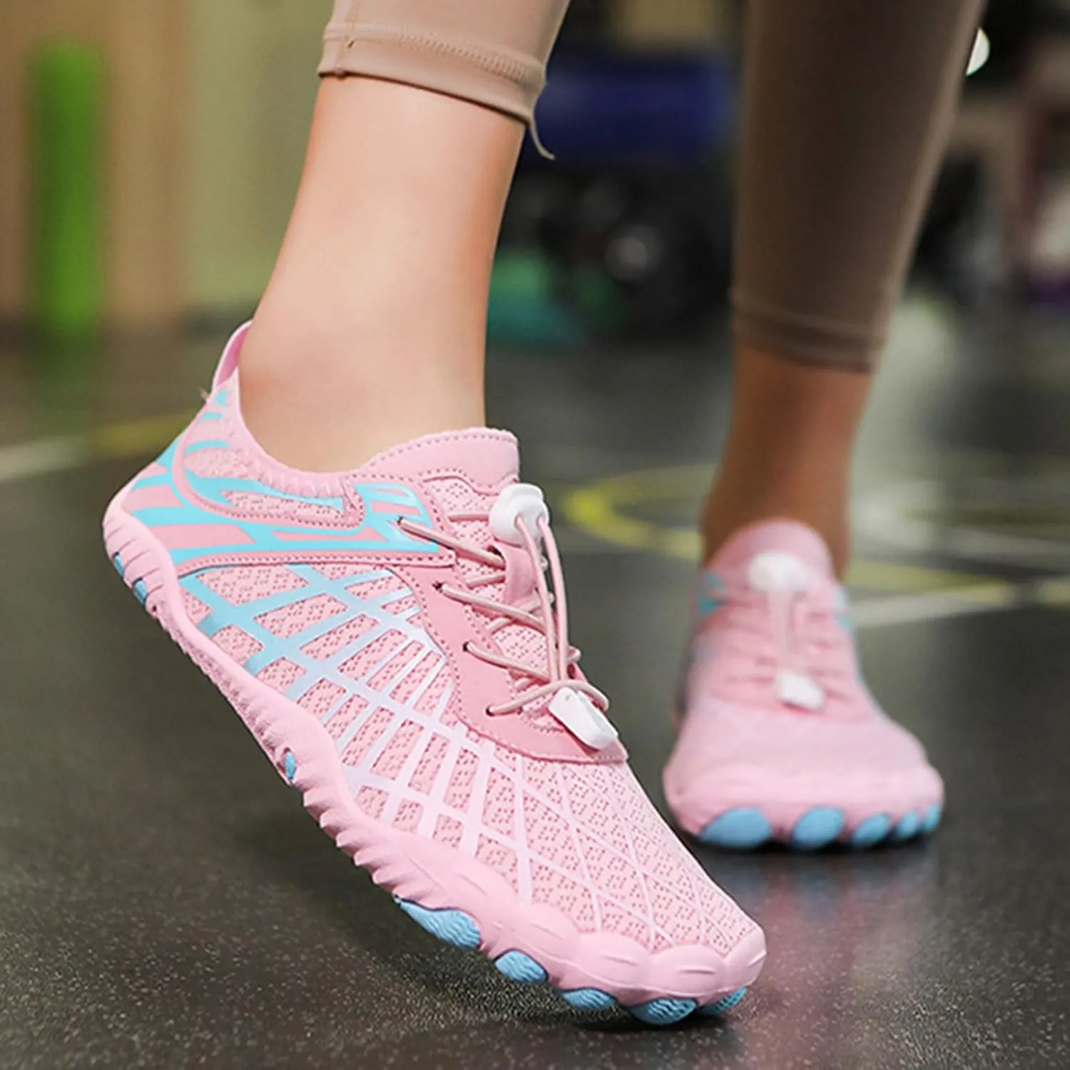 Hiking Footwear Barefoot Shoes Womens Wide Toe Box Sneakers Women Walking Fashion Comfortable Shoes Barefoot Grounded Footwear Zero Drop Lightweight Beach Water Resistant Breathable Running Sneakers