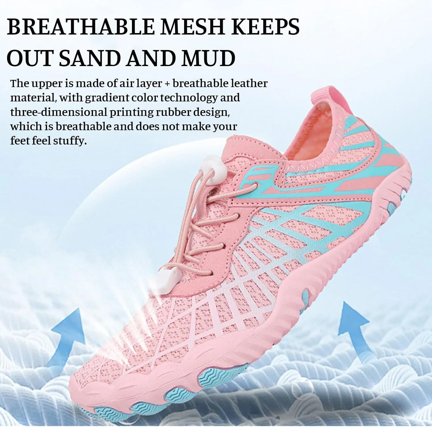 Hiking Footwear Barefoot Shoes Womens Wide Toe Box Sneakers Women Walking Fashion Comfortable Shoes Barefoot Grounded Footwear Zero Drop Lightweight Beach Water Resistant Breathable Running Sneakers