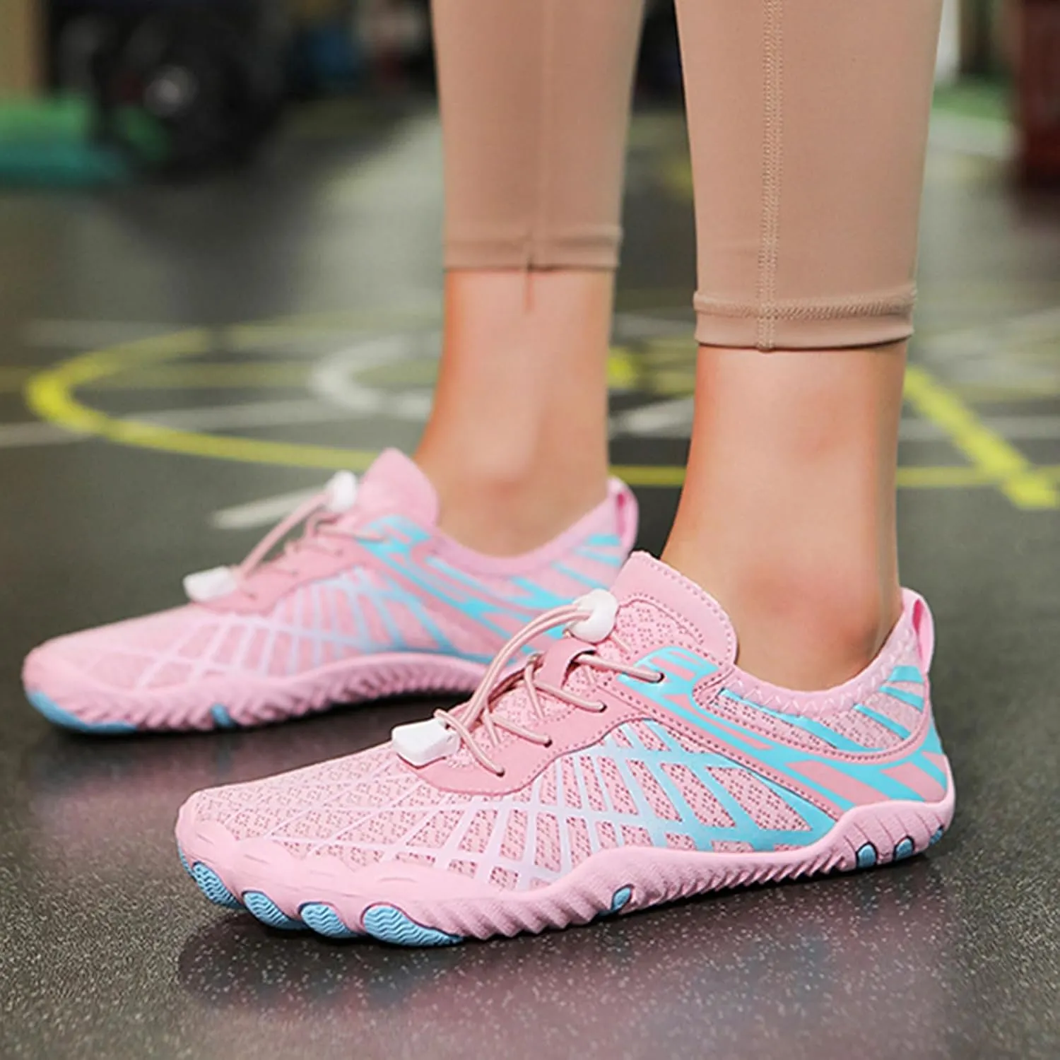 Hiking Footwear Barefoot Shoes Womens Wide Toe Box Sneakers Women Walking Fashion Comfortable Shoes Barefoot Grounded Footwear Zero Drop Lightweight Beach Water Resistant Breathable Running Sneakers