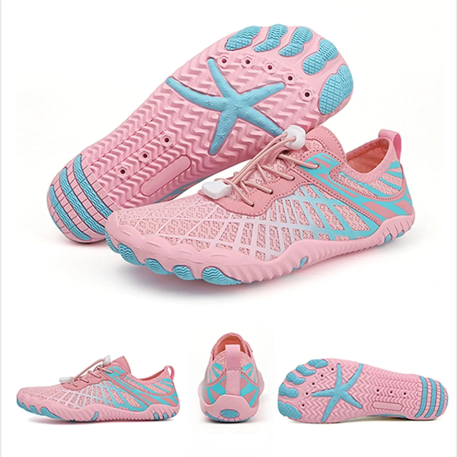 Hiking Footwear Barefoot Shoes Womens Wide Toe Box Sneakers Women Walking Fashion Comfortable Shoes Barefoot Grounded Footwear Zero Drop Lightweight Beach Water Resistant Breathable Running Sneakers