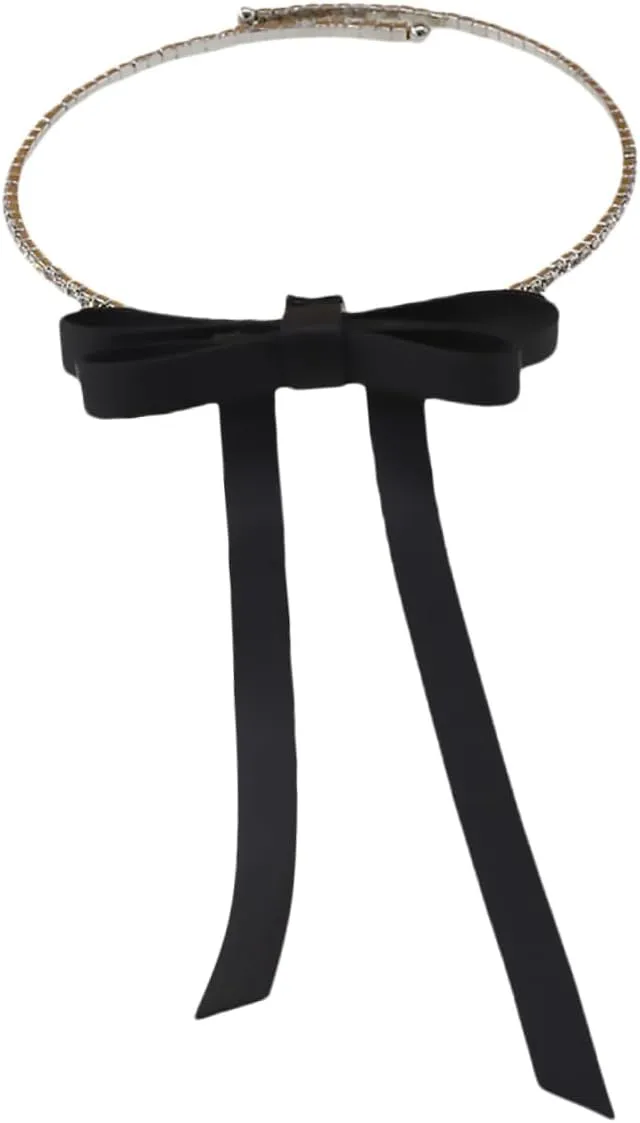 Homoyoyo 1 Pc Black Style Halloween Necklace with Bow Tie Clavicle Chain Easy to Wear for Costume Parties Masquerades and Special Occasions