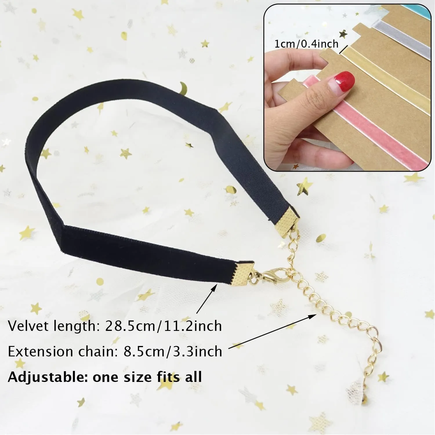 Honbay 6PCS Fashion Velvet Choker Necklaces Gothic Lolita Chokers Sexy Collar Adjustable Women Necklace