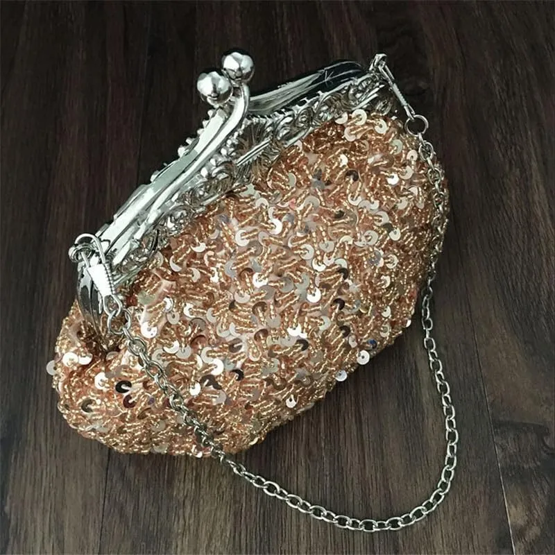 HUFFA Clutch Purse Silver Crystal Evening Bag Women Wedding Diamantes Party Bridal Handbags Gold Sky Blue (Color : A)