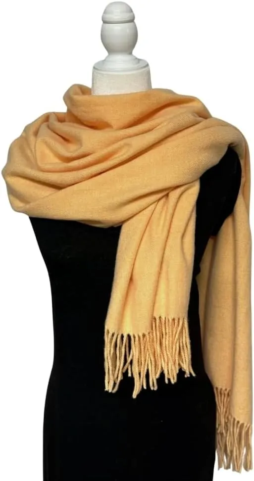 Humble Hilo Soft Wool Scarf or Shawl, Large Winter Wrap Pashmina 74 x 27