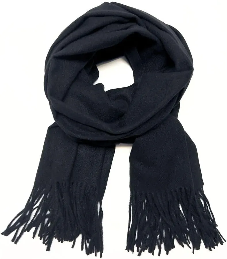 Humble Hilo Soft Wool Scarf or Shawl, Large Winter Wrap Pashmina 74 x 27