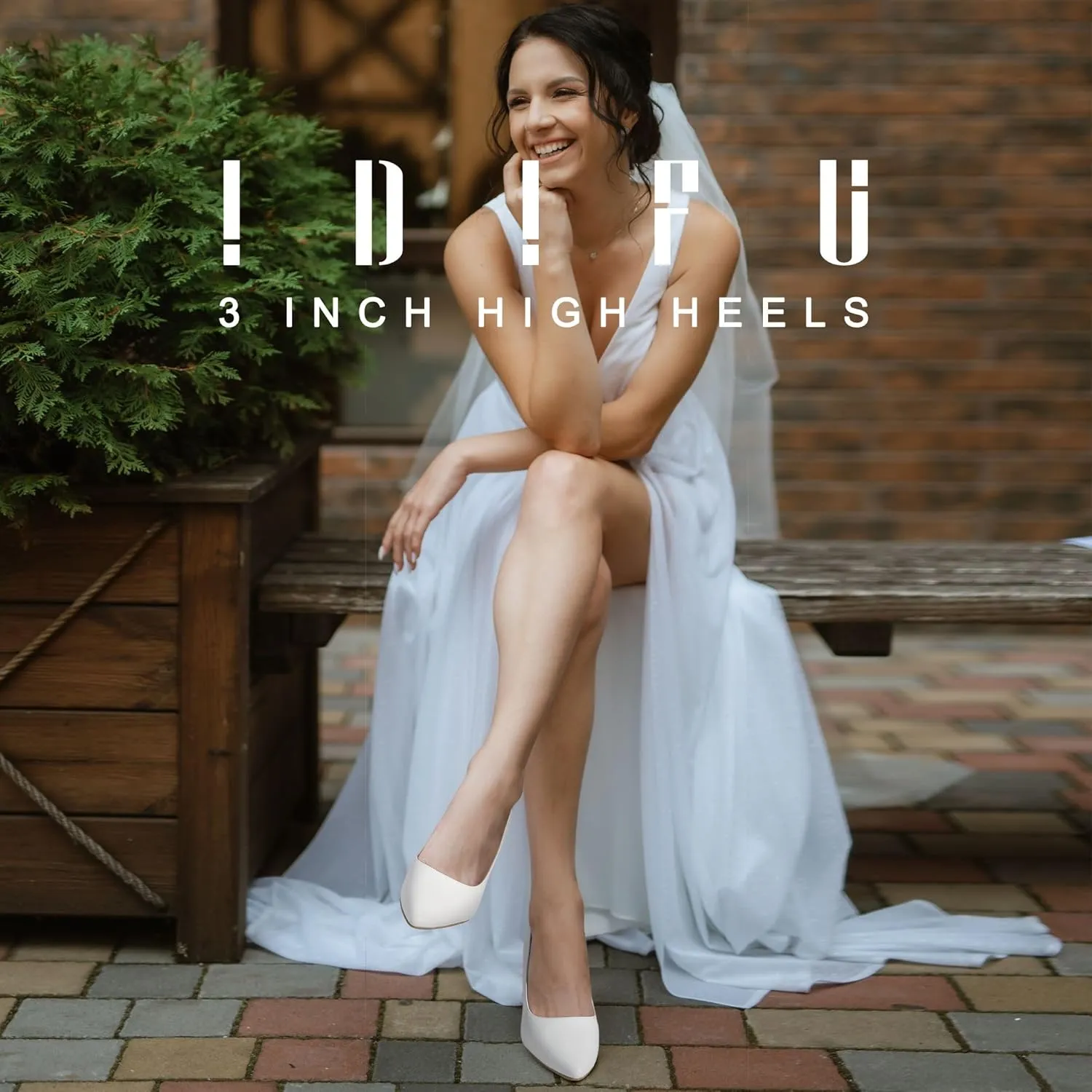 IDIFU IN3 High Heels Pumps Closed Toe Heels Women's Pumps Stiletto Pointed Toe Dress Shoes Wedding Prom Bridal Work Office Bride Bridesmaid Guest Trendy Dressy Fashion Comfortable Classic Pumps Shoes