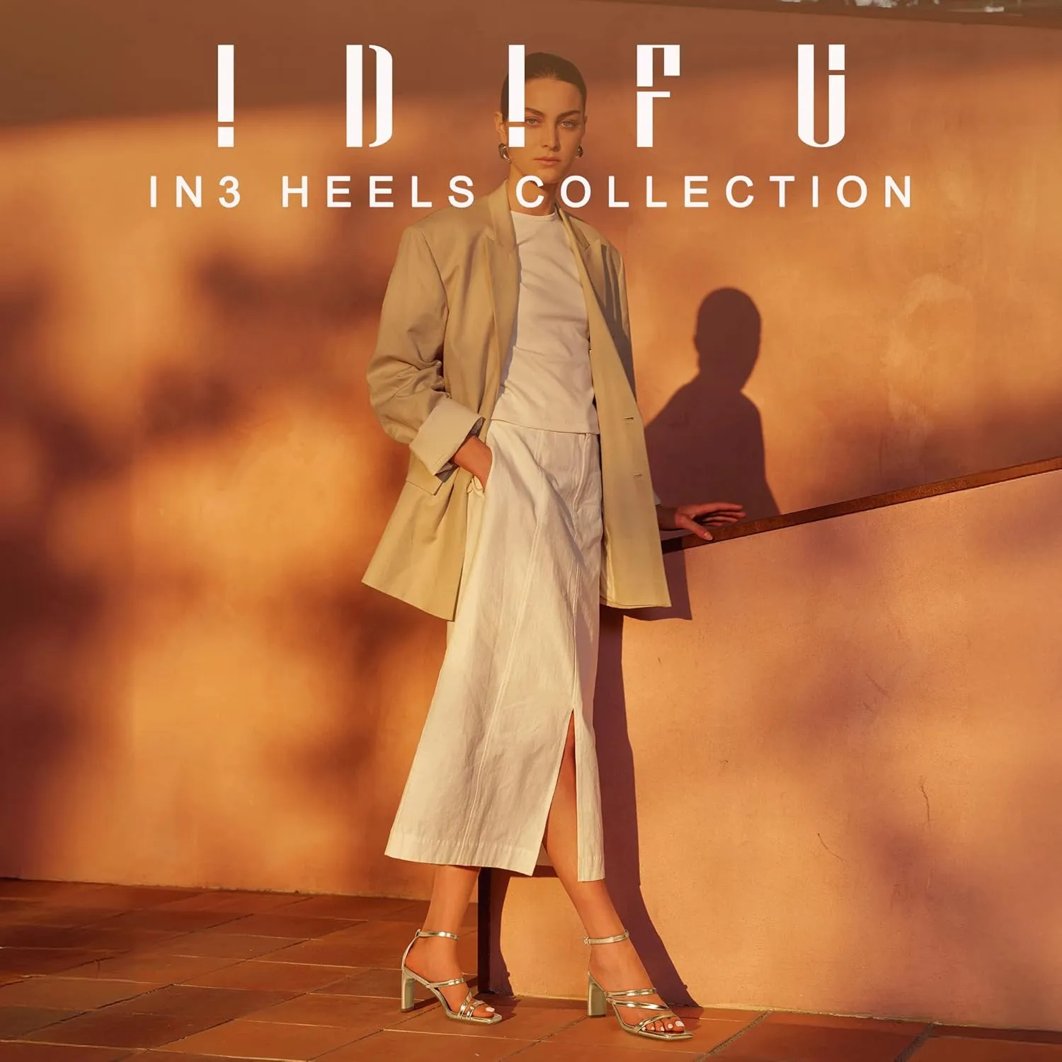 IDIFU IN3 Strappy Heels for Women Low Chunky Block Square Open Toe Heeled Sandals Wedding Bridal Bride Prom Party Dress Shoes Comfortable Dressy Formal Cute Ankle Strap Thick Heels