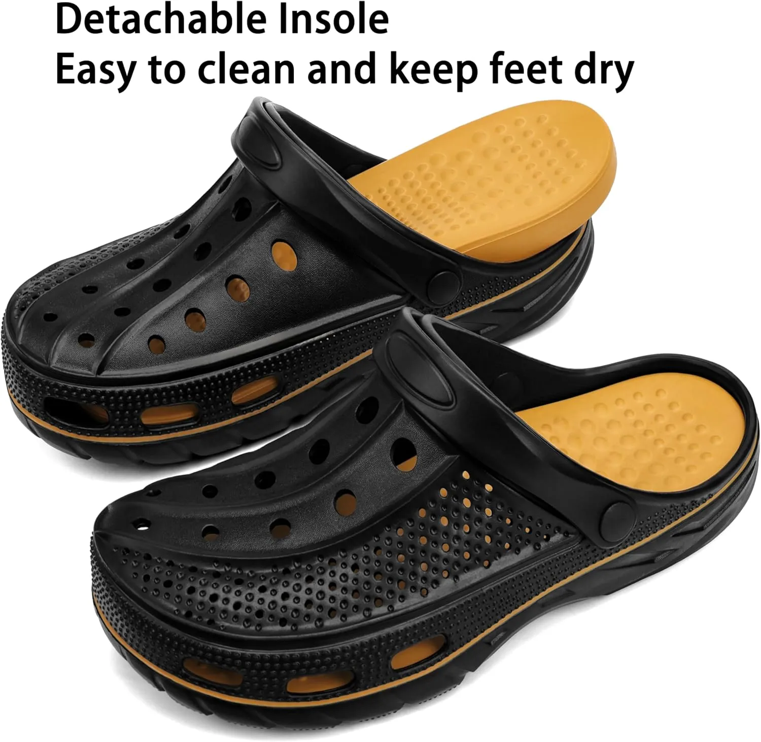 INMINPIN Women Men Orthopedic Clogs Arch Support Garden Shoes Sandals Slippers with Plantar Fasciitis Insoles