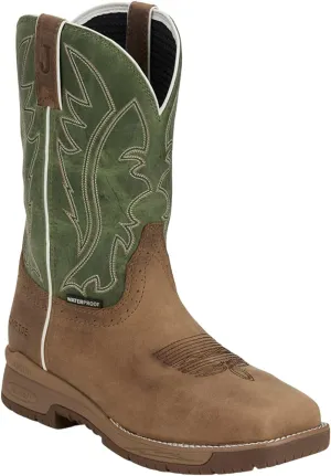 Justin NiTread 11 Composite Toe Boots for Men - Commander Collection - Square Toe Full-Grain Leather Mens Work Boots with Comfort Footbed and Oil & Slip-Resistant Outsole