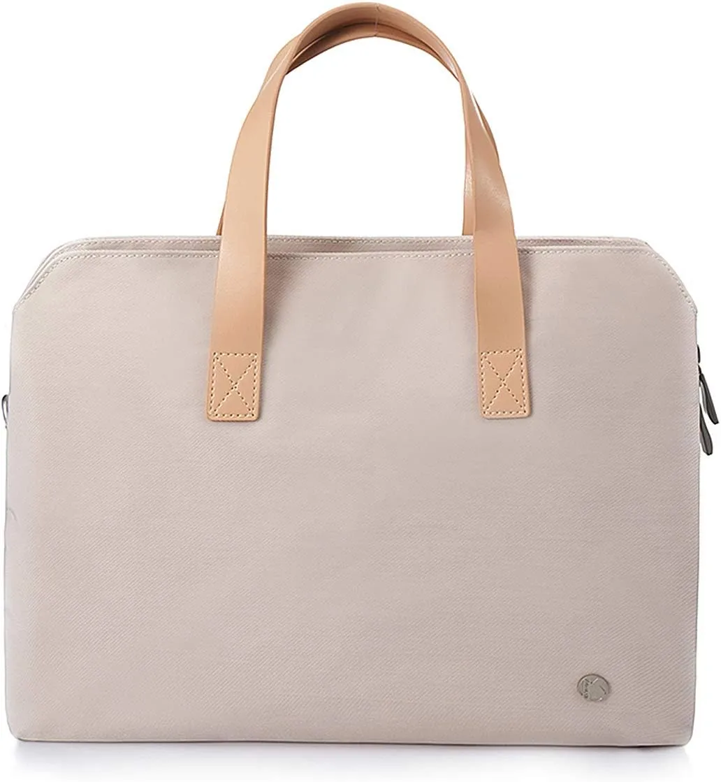 Kamlui Laptop Bag for Women Computer Case Shoulder Messenger Leather Tote Business Office Briefcase Large Capacity Laptop Bag,for Macbook Pro Air iPod Lenov Samsung Dell HP ASUS,15.6 inch (khaki)