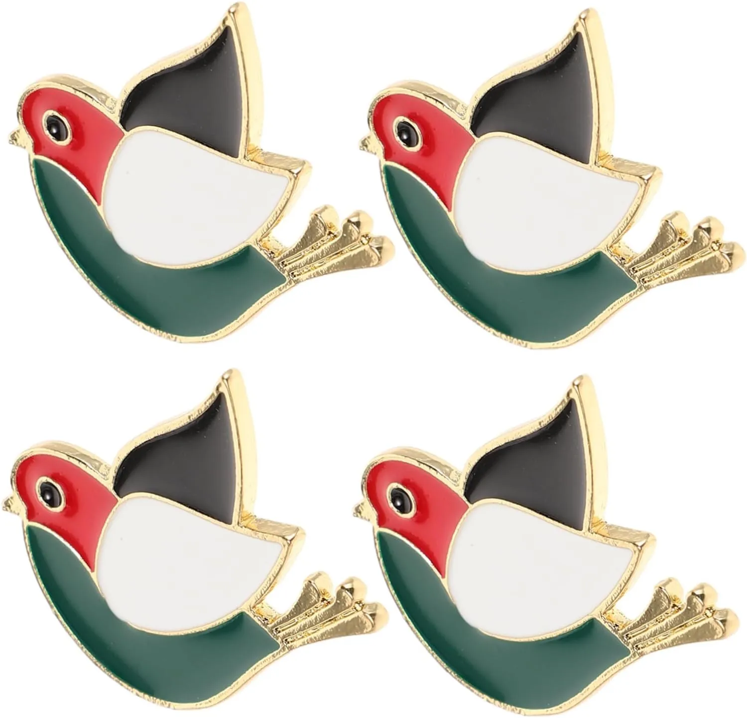 KESYOO 4Pcs Flag Lapel Pins Metal Badge Pins for Clothing Parties Events National Flag Accessories for Support Decoration Brooch Use