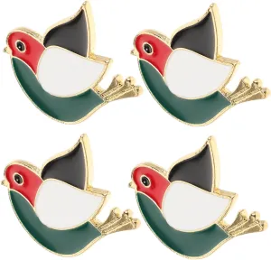 KESYOO 4Pcs Flag Lapel Pins Metal Badge Pins for Clothing Parties Events National Flag Accessories for Support Decoration Brooch Use