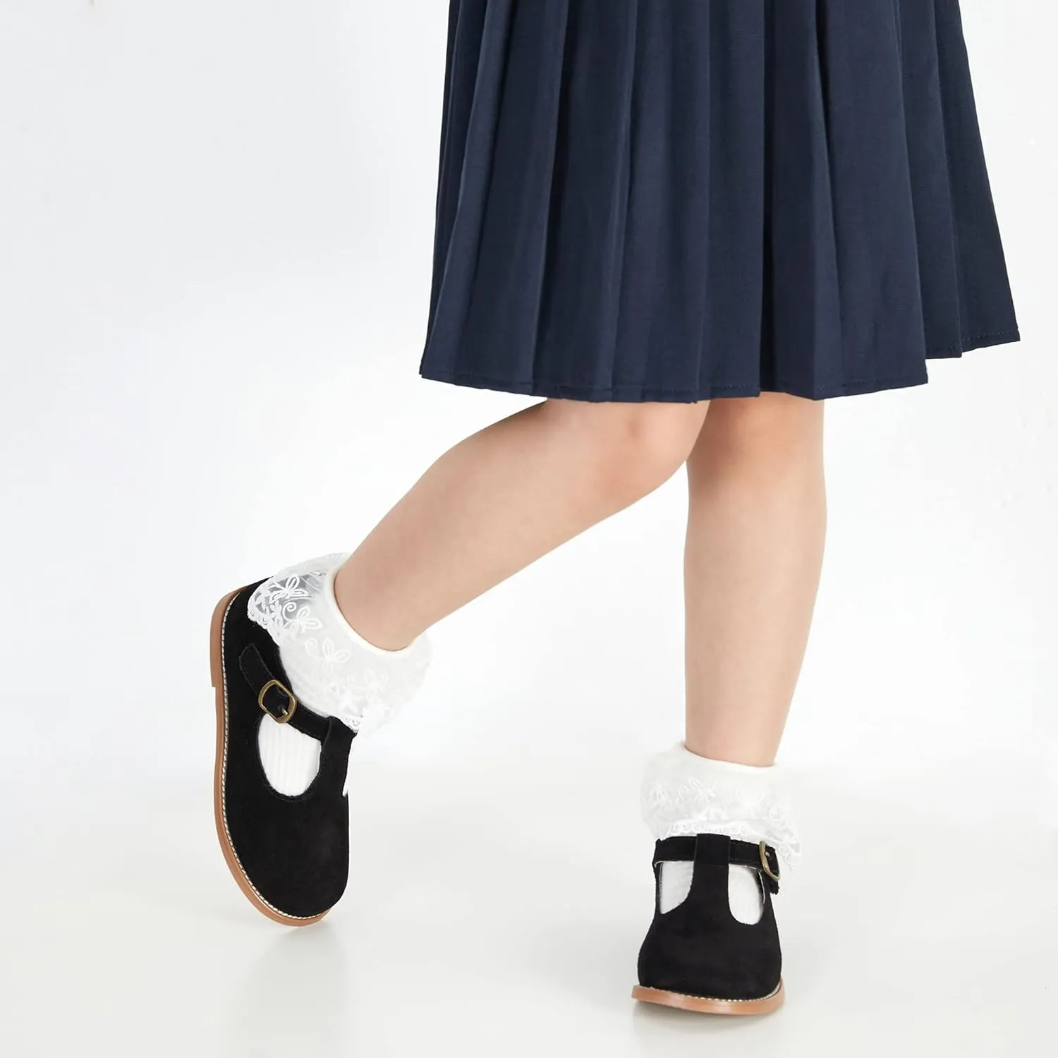 Kiderence Toddler Little Girls Mary Jane Dress Shoes School Oxford for Girls Flats
