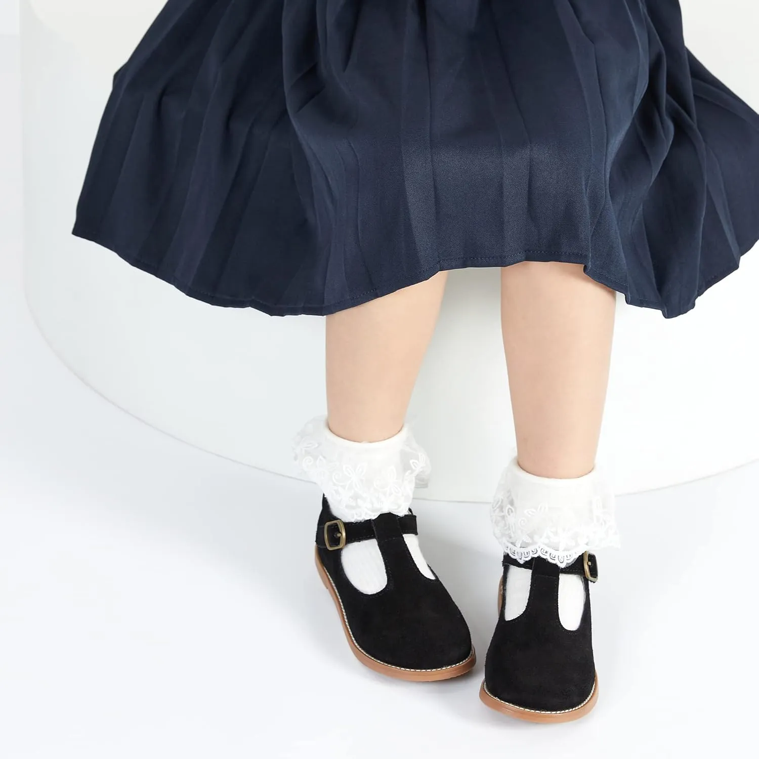 Kiderence Toddler Little Girls Mary Jane Dress Shoes School Oxford for Girls Flats