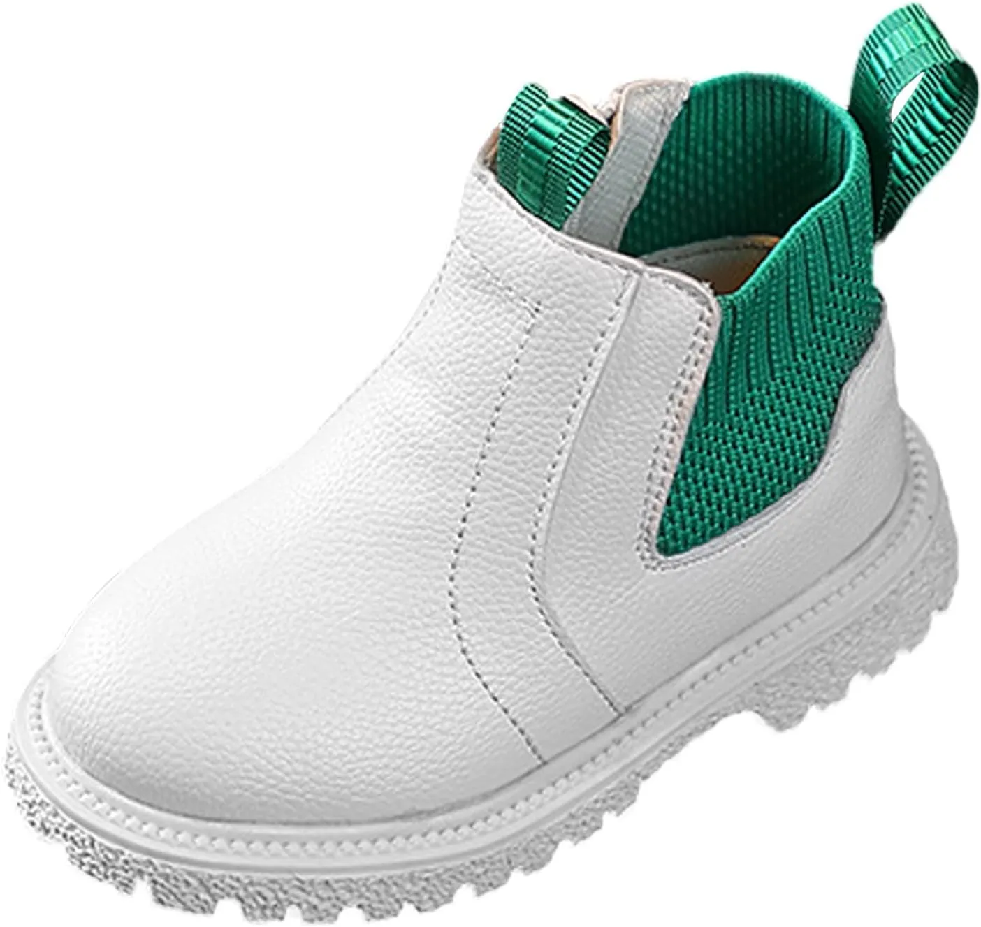 Kids Girls Ankle Bootie with Side Zipper Dress Boot Youth Toddler Waterproof Outdoor Winter Booties Leather Shoes