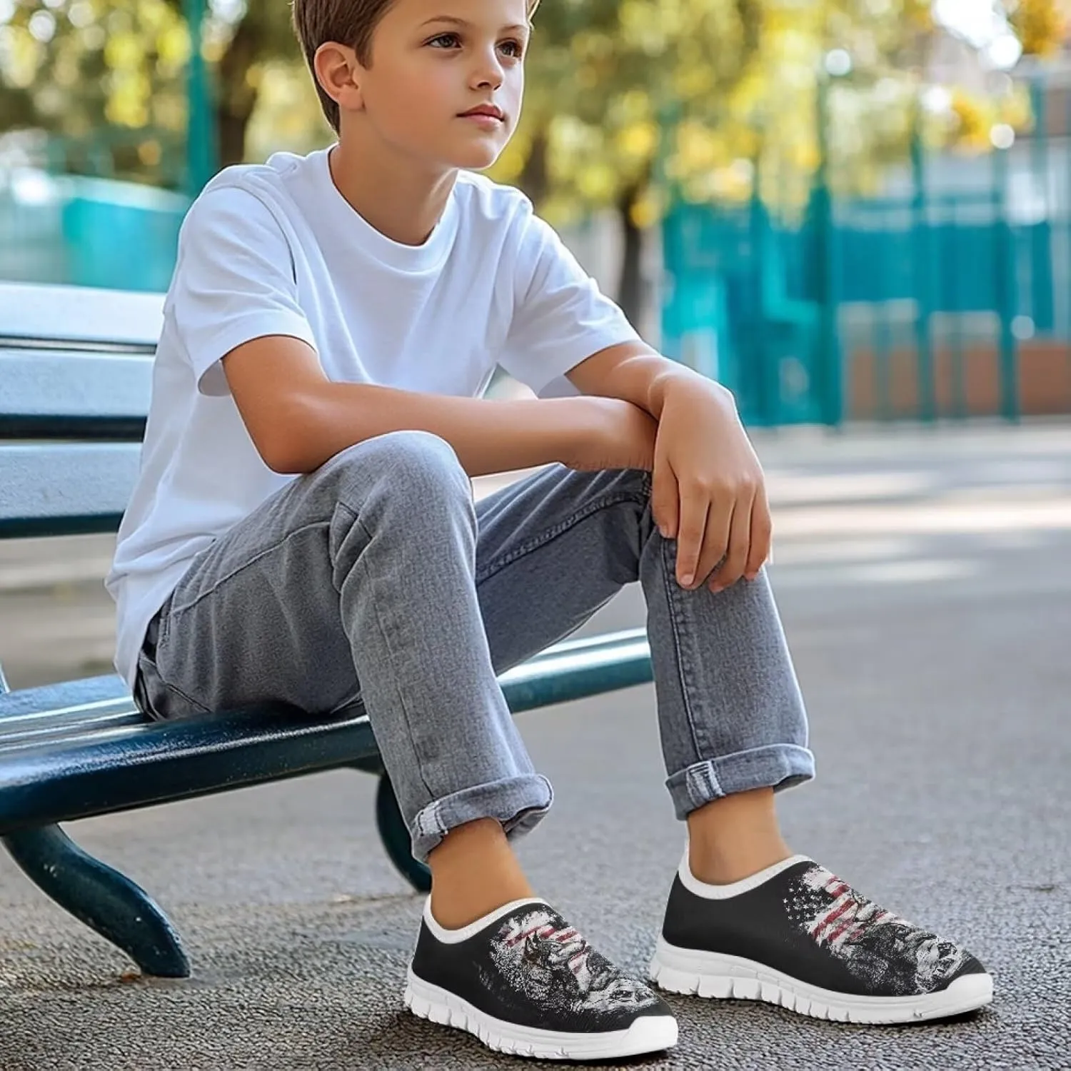 Kids Slip On Shoes Sneakers Boys Athletic Shoes Little Kids Gym Shoes