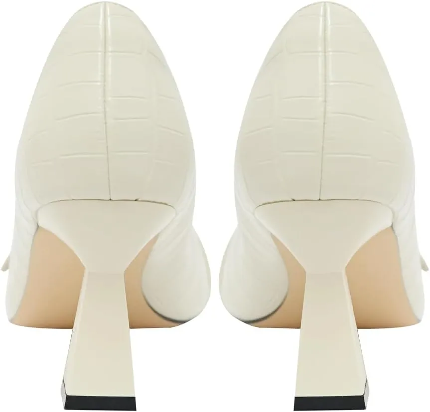 Kitten Heels for Women 3-Inch Closed Toe Pumps Dress Shoes Pointed Toe Buckle Strap Trendy Sexy Heels Comfortable Slip On Pumps Heels for Work Party Wedding