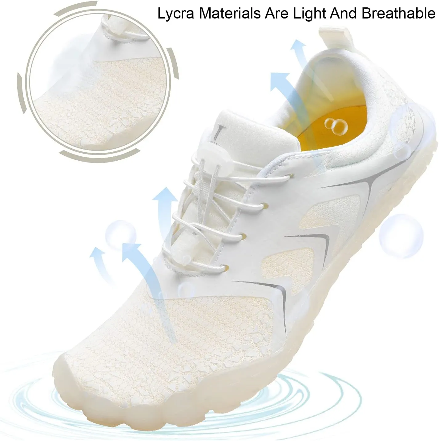 L-RUN Barefoot Water Shoes Women Mens Aqua Sock Athletic Hiking Water Sports Shoes for Swim Beach Pool Sand Diving Walking